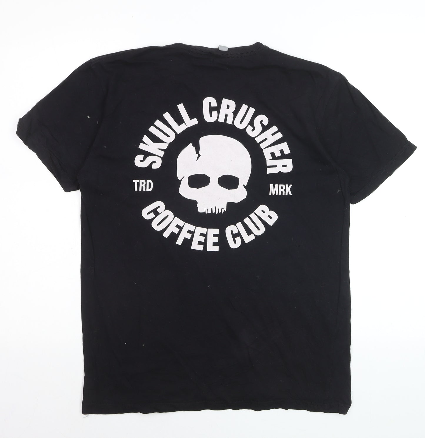 Next Level Men’s Black Skull Crusher Coffee Club Graphic T-Shirt M