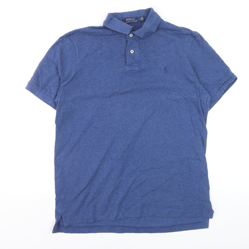 Ralph Lauren Men Blue Classic Fit Short Sleeve Polo Shirt M