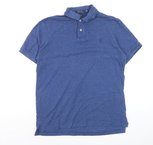Ralph Lauren Men Blue Classic Fit Short Sleeve Polo Shirt M