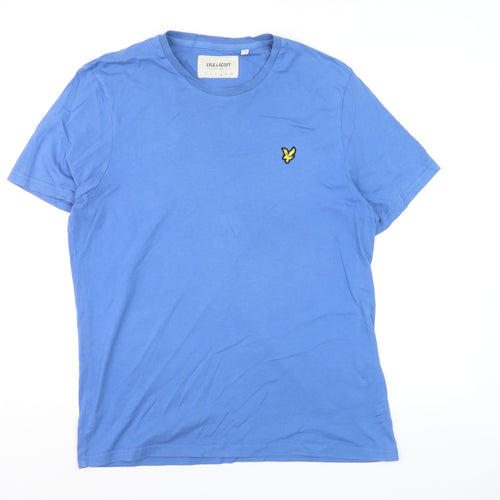 Lyle & Scott Men's Blue Organic Cotton Crew Neck T-Shirt Size L
