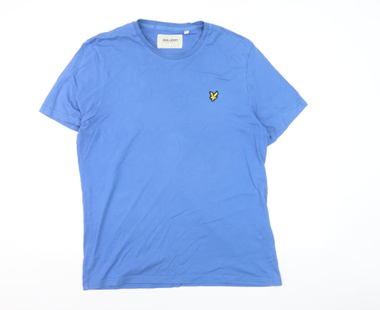 Lyle & Scott Men's Blue Organic Cotton Crew Neck T-Shirt Size L