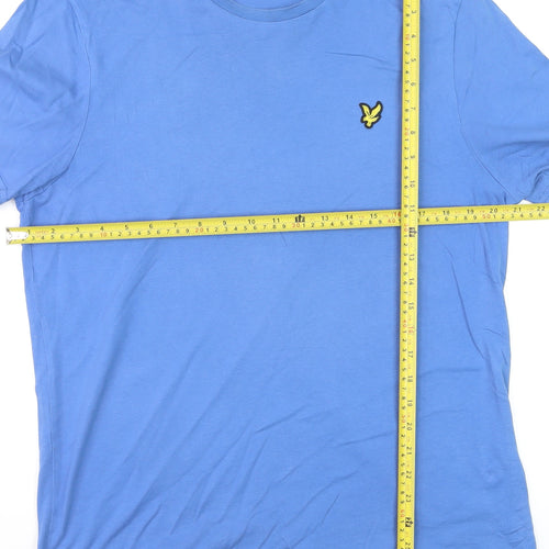 Lyle & Scott Men's Blue Organic Cotton Crew Neck T-Shirt Size L