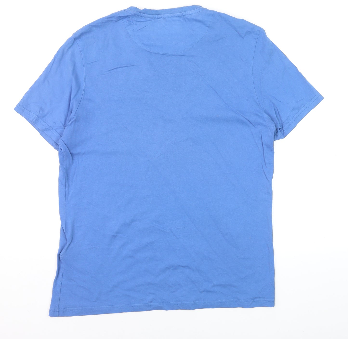 Lyle & Scott Men's Blue Organic Cotton Crew Neck T-Shirt Size L