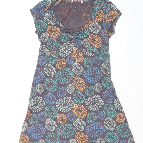 White Stuff Women's Multicoloured Floral A-Line Dress Size 10