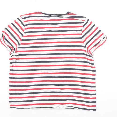 Topshop Womens Multicoloured Striped Ringer T-Shirt Size 12