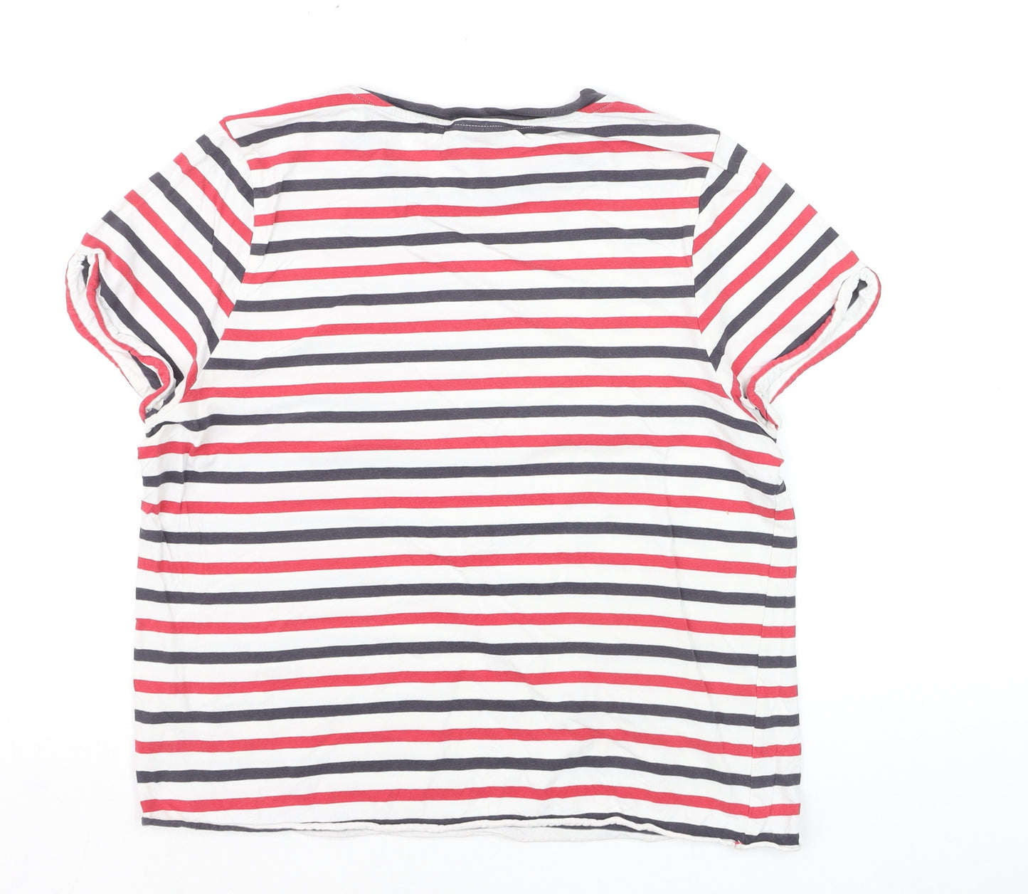 Topshop Womens Multicoloured Striped Ringer T-Shirt Size 12
