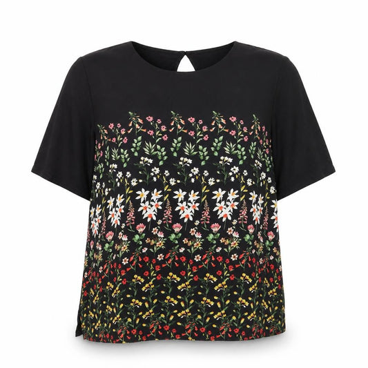 Front view of Marks & Spencer women’s multicoloured floral blouse, size UK 16