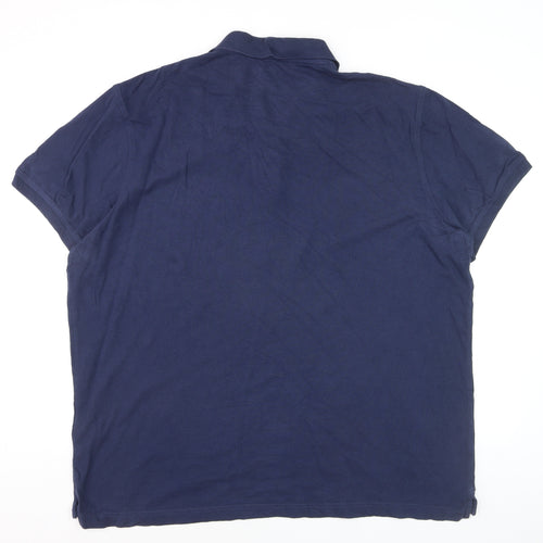 Levi's Men's Blue 2XL Cotton Short Sleeve Polo Shirt