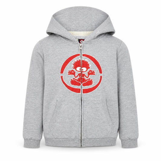 Saltrock Boys Grey Full Zip Hoodie 7-8 Years Cotton Blend Sherpa Lined