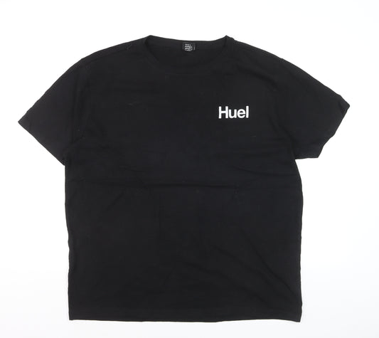 Huel Men's Black 2XL Short Sleeve Cotton Crew Neck T-Shirt