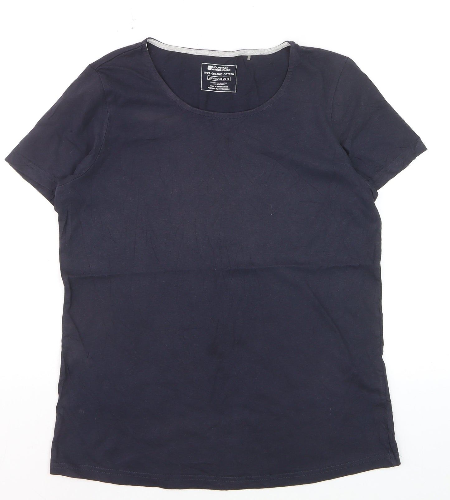 Mountain Warehouse Women’s Blue Cotton Crew Neck T-Shirt Size 14