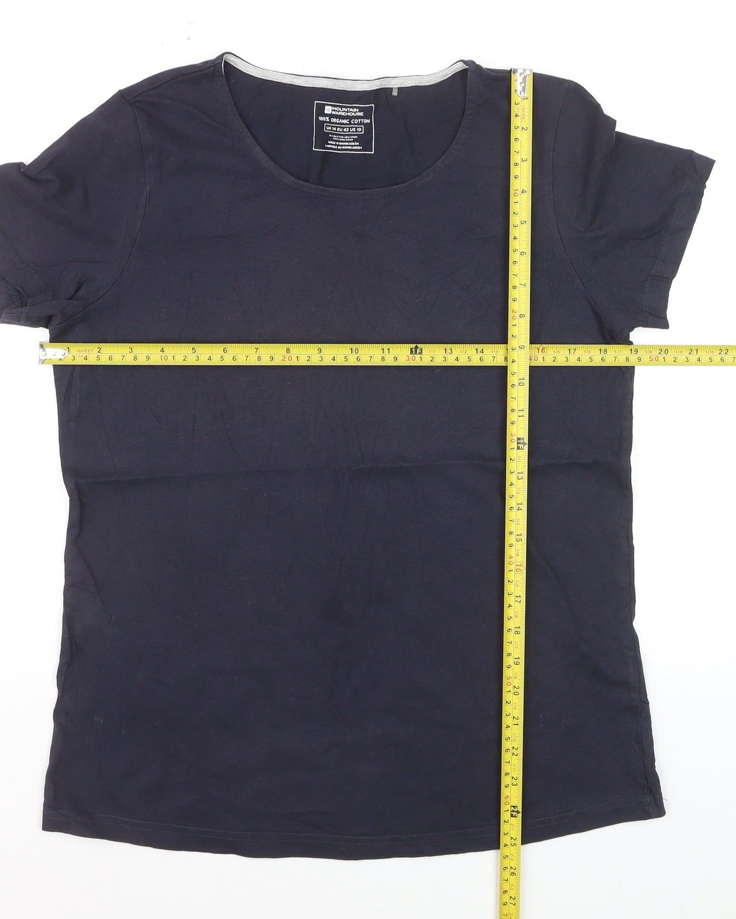 Mountain Warehouse Women’s Blue Cotton Crew Neck T-Shirt Size 14