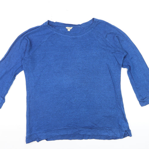 Jigsaw Women’s Blue 3/4 Sleeve Cotton Jersey T-Shirt M