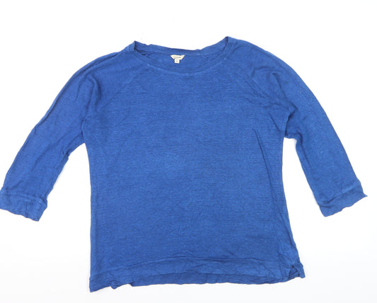 Jigsaw Women’s Blue 3/4 Sleeve Cotton Jersey T-Shirt M