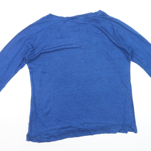Jigsaw Women’s Blue 3/4 Sleeve Cotton Jersey T-Shirt M