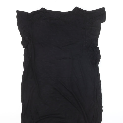 Dorothy Perkins Women's Black Lace Panel Tunic Blouse Size 10