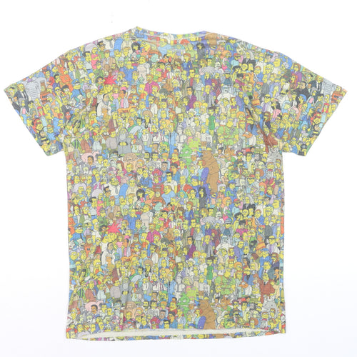 The Simpsons Men's Multicoloured XS Graphic Crew Neck T-Shirt