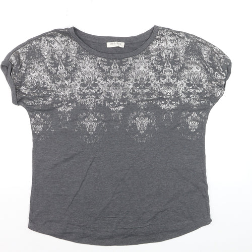 Marks and Spencer Women’s Grey Metallic Print T-Shirt Size 14