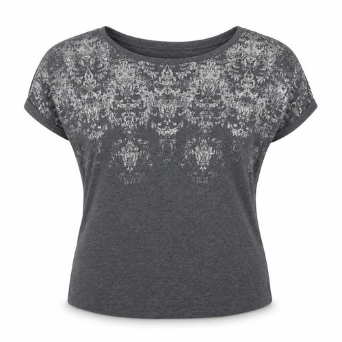 Marks and Spencer Women’s Grey Metallic Print T-Shirt Size 14