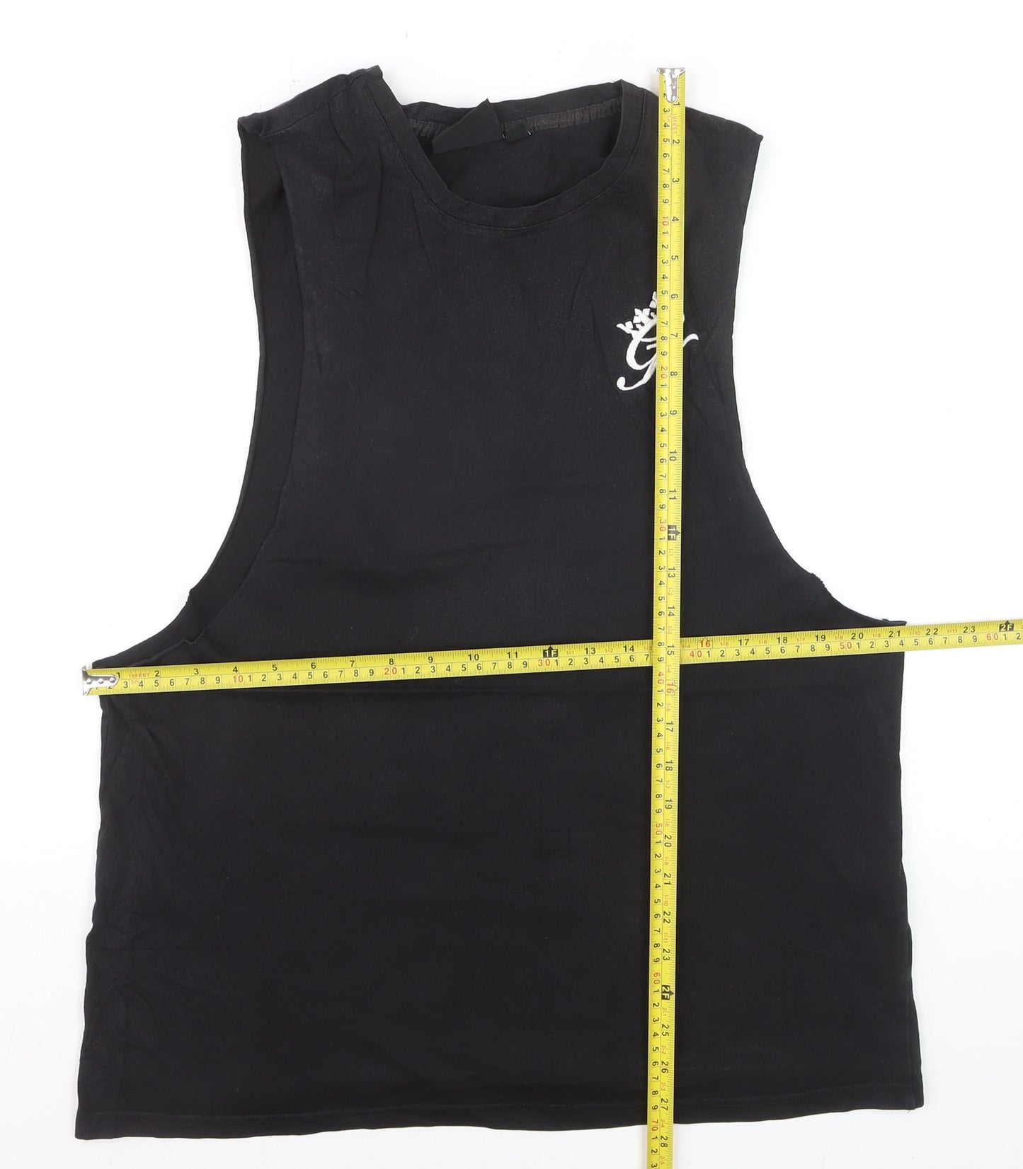 Gym King Men's Black Tank Top Medium Athletic Fit Activewear