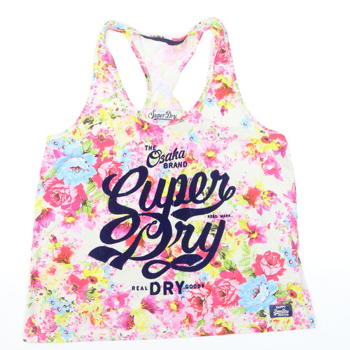 Superdry Women's Multicoloured Floral Racerback Tank Top Size S