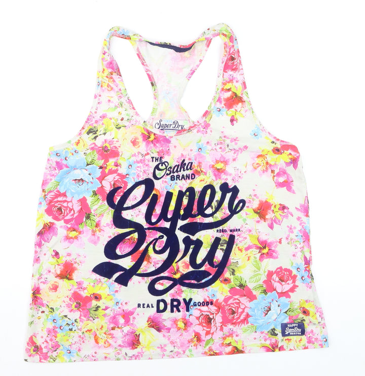 Superdry Women's Multicoloured Floral Racerback Tank Top Size S