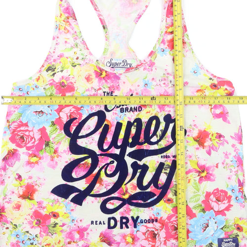 Superdry Women's Multicoloured Floral Racerback Tank Top Size S