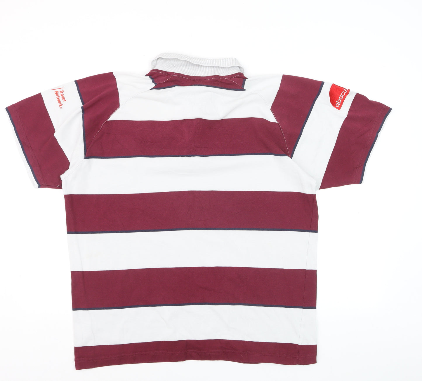 Samurai Men’s Multicoloured Striped Rugby Polo Shirt L