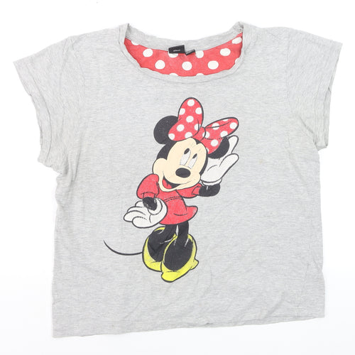 Disney Womens Grey Minnie Mouse T-Shirt Nightshirt Size 14-16
