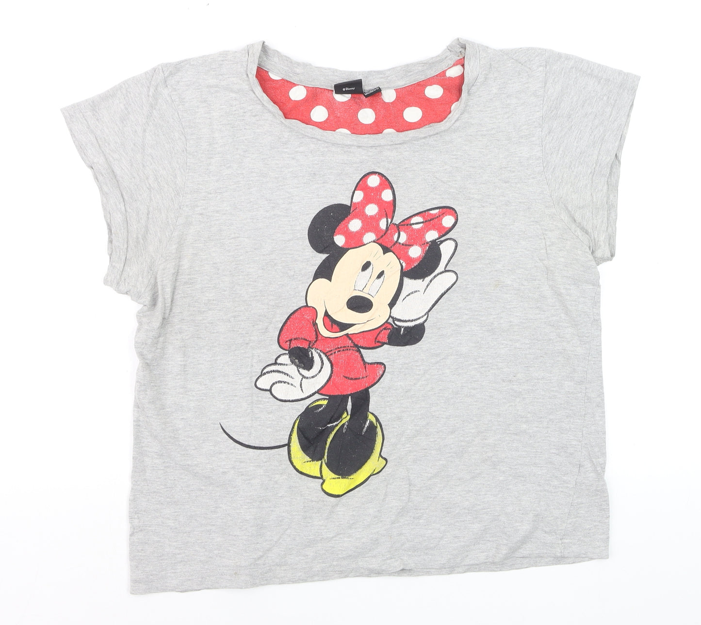 Disney Womens Grey Minnie Mouse T-Shirt Nightshirt Size 14-16