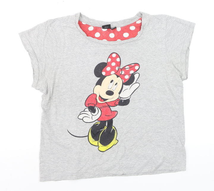 Disney Womens Grey Minnie Mouse T-Shirt Nightshirt Size 14-16