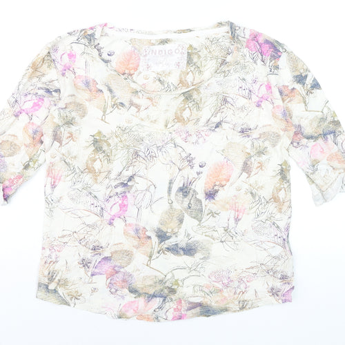 Marks and Spencer Women’s Multicoloured Floral Cotton Blouse Size 10
