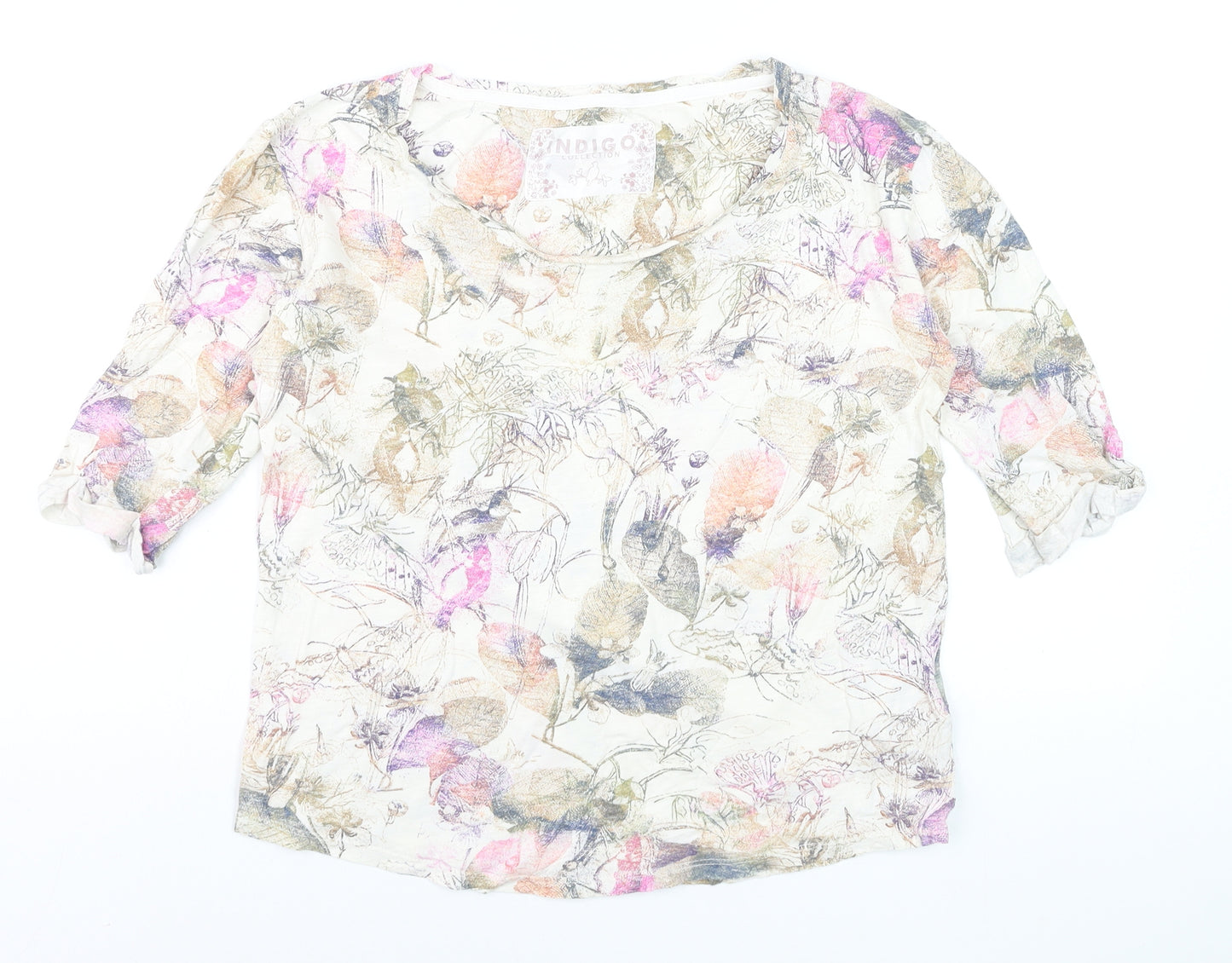 Marks and Spencer Women’s Multicoloured Floral Cotton Blouse Size 10