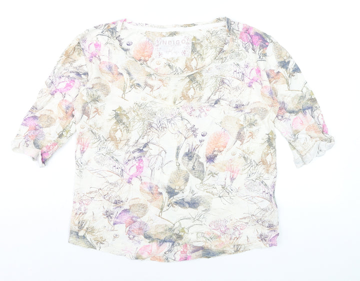 Marks and Spencer Women’s Multicoloured Floral Cotton Blouse Size 10