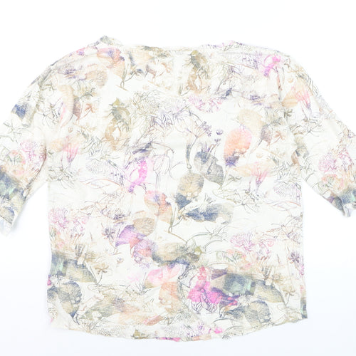 Marks and Spencer Women’s Multicoloured Floral Cotton Blouse Size 10