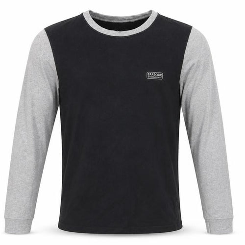 Barbour International Men's Black Grey Long Sleeve Cotton Top S