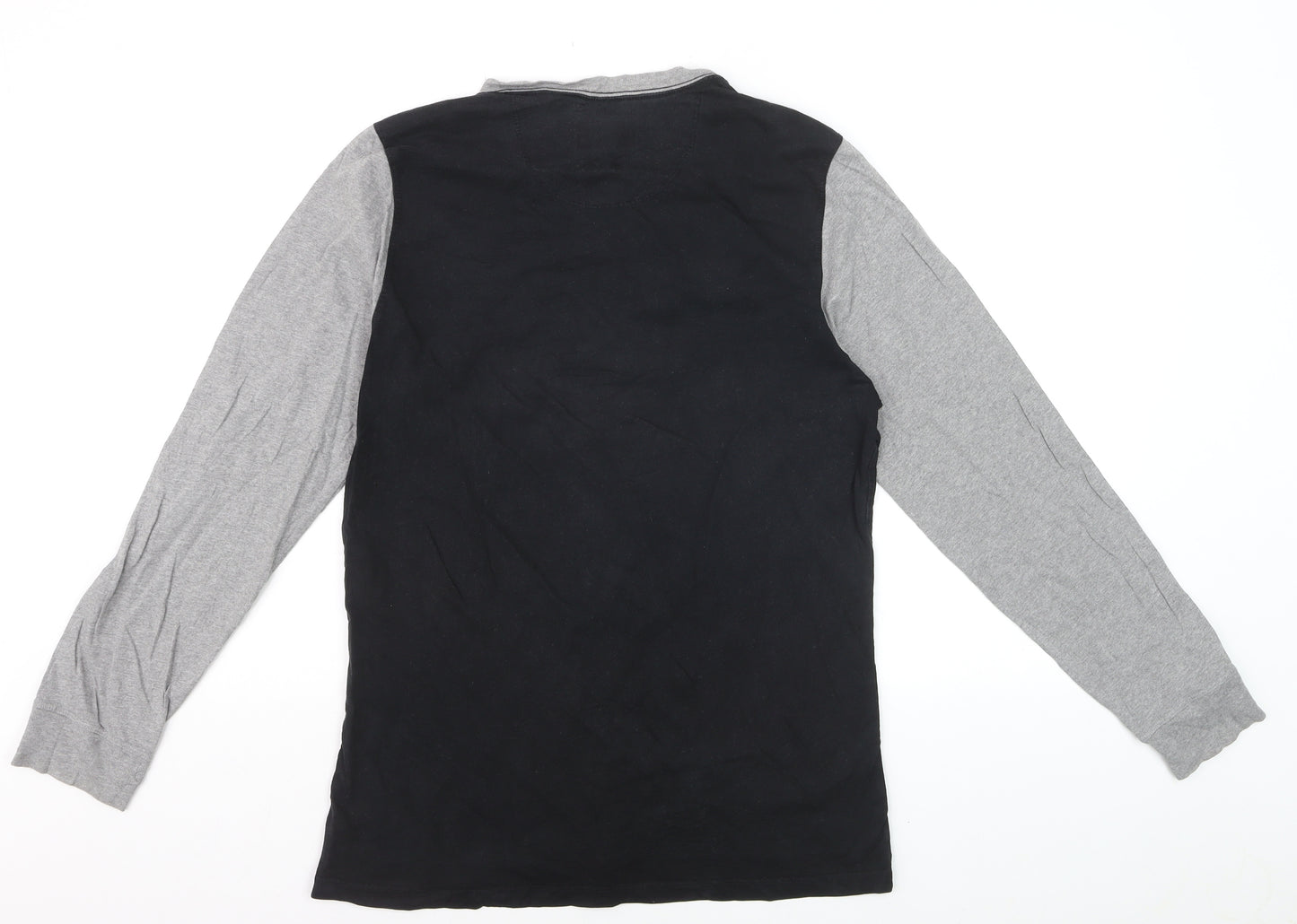 Barbour International Men's Black Grey Long Sleeve Cotton Top S