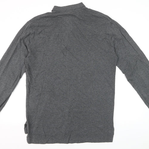 Ralph Lauren Men’s Grey Long Sleeve Cotton Polo Shirt Size M