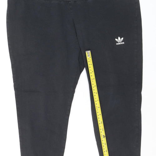 Adidas Women Black 2XL Ankle Leggings Stretch Athletic Wear