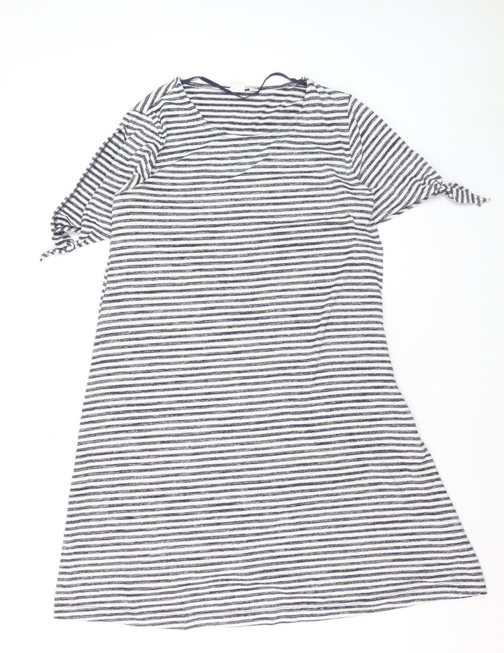 GAP Women’s Blue White Striped T-Shirt Dress Size S Knit Casual