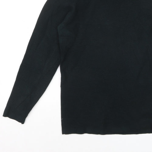 ZARA Men Black S Knit Crew Neck Long Sleeve Pullover Jumper