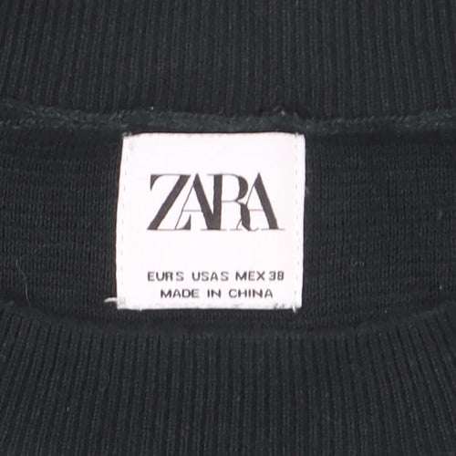 ZARA Men Black S Knit Crew Neck Long Sleeve Pullover Jumper