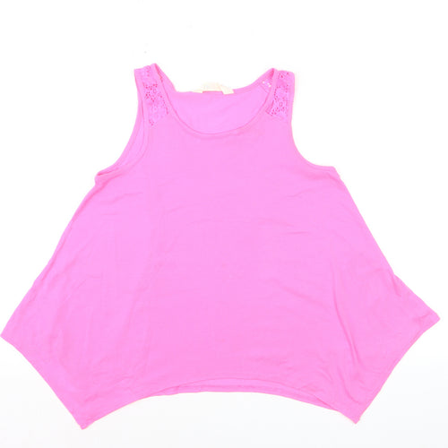 H&M Teens Pink Sleeveless Tank Top Size 12 Relaxed Fit