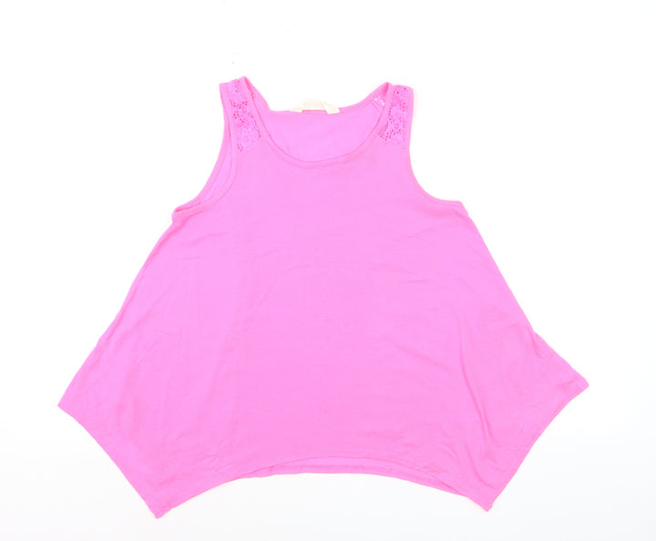H&M Teens Pink Sleeveless Tank Top Size 12 Relaxed Fit