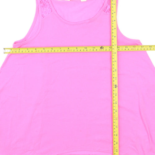 H&M Teens Pink Sleeveless Tank Top Size 12 Relaxed Fit