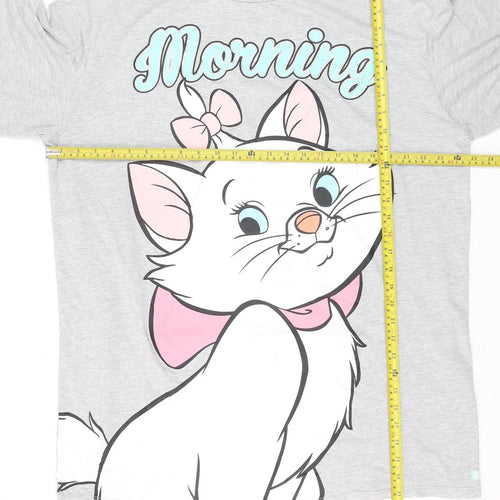 Disney Women Grey Marie Cat Nightshirt XL T-Shirt Style