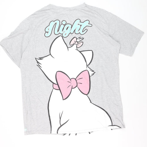 Disney Women Grey Marie Cat Nightshirt XL T-Shirt Style