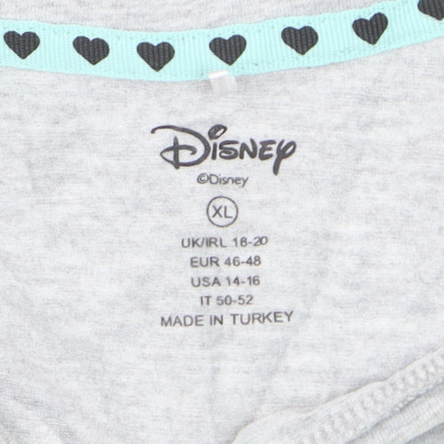 Disney Women Grey Marie Cat Nightshirt XL T-Shirt Style