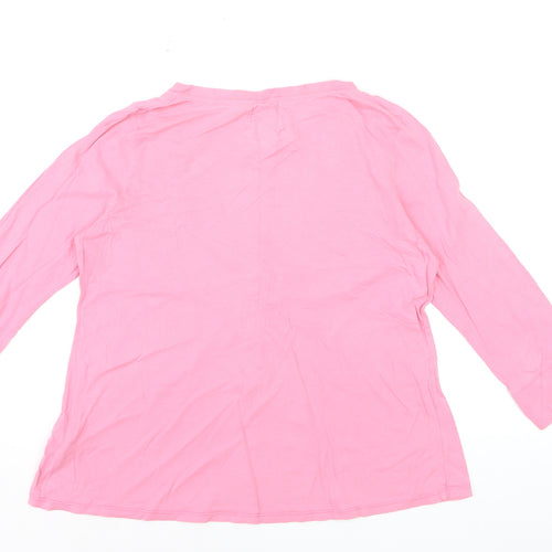 Jack Wills Women’s Pink 3/4 Sleeve Tunic Blouse Size 12 Cotton