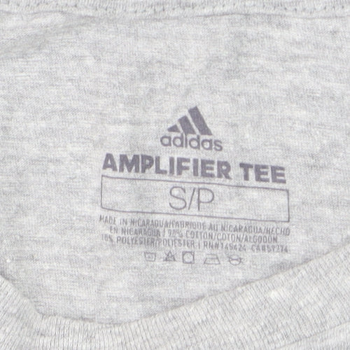 Adidas Womens Grey Amplifier Tee Short Sleeve T-Shirt Size S
